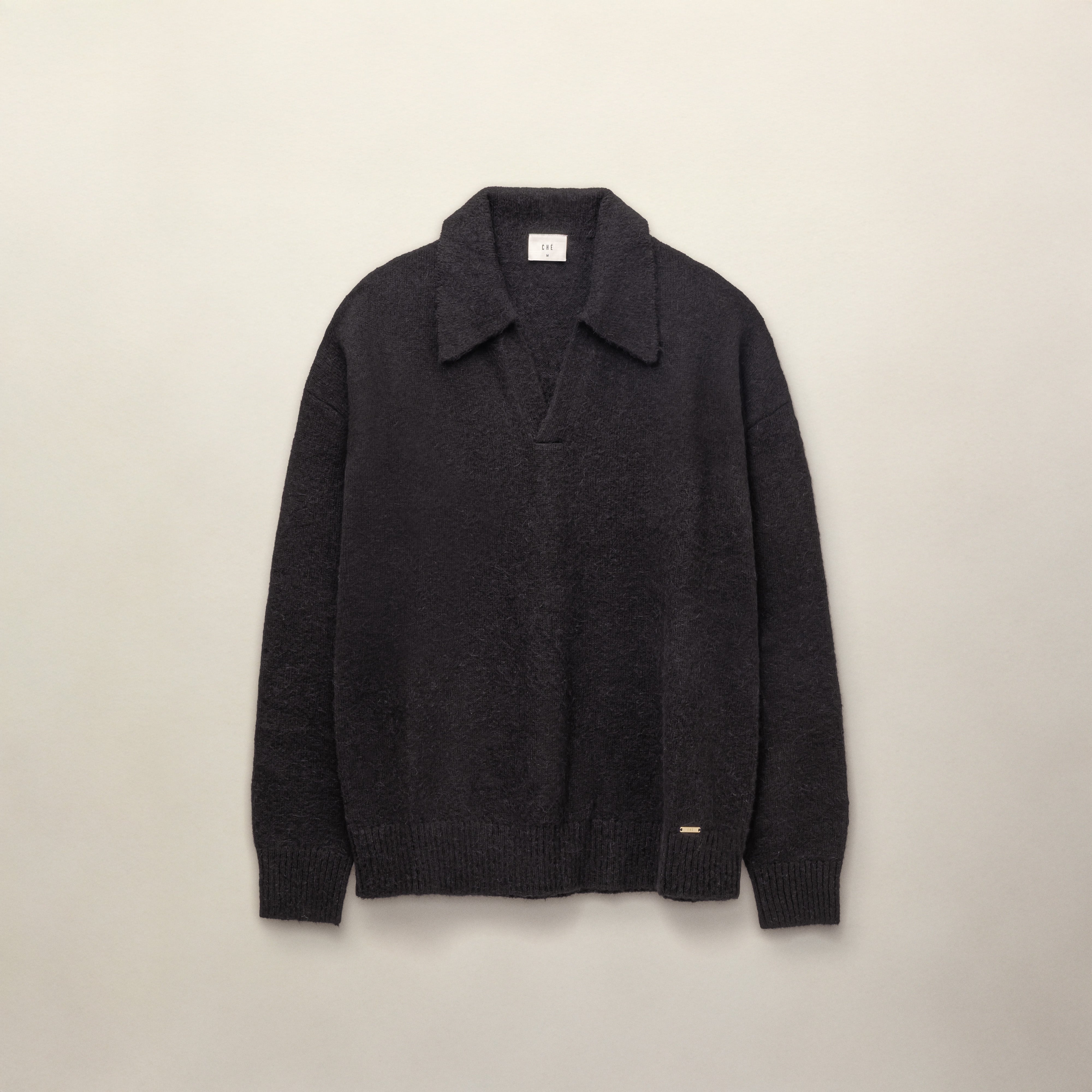 Atticus Open Neck Jumper - Black | CHÉ Studios