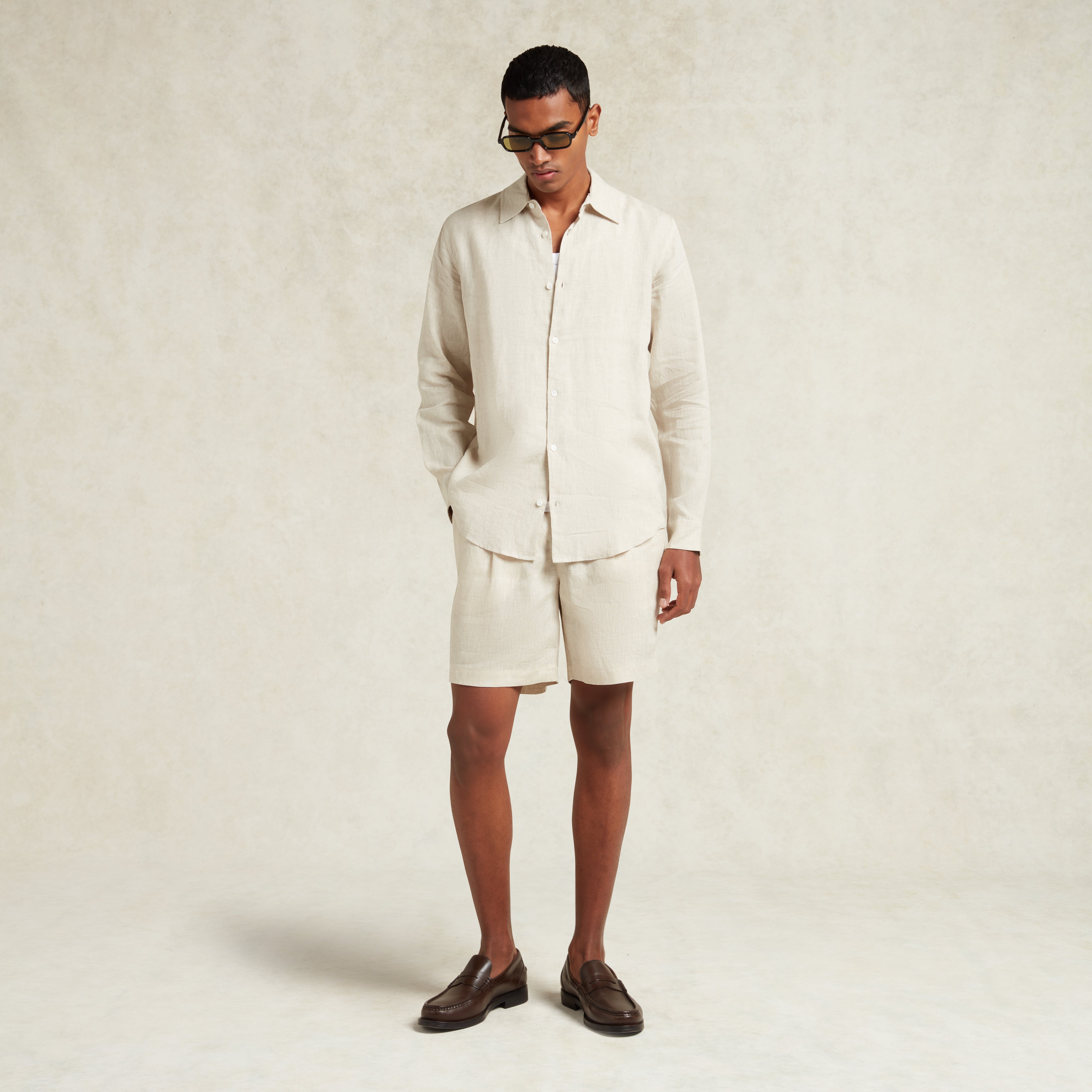 Men's Linen Shirt - Oat | CHÉ Studios