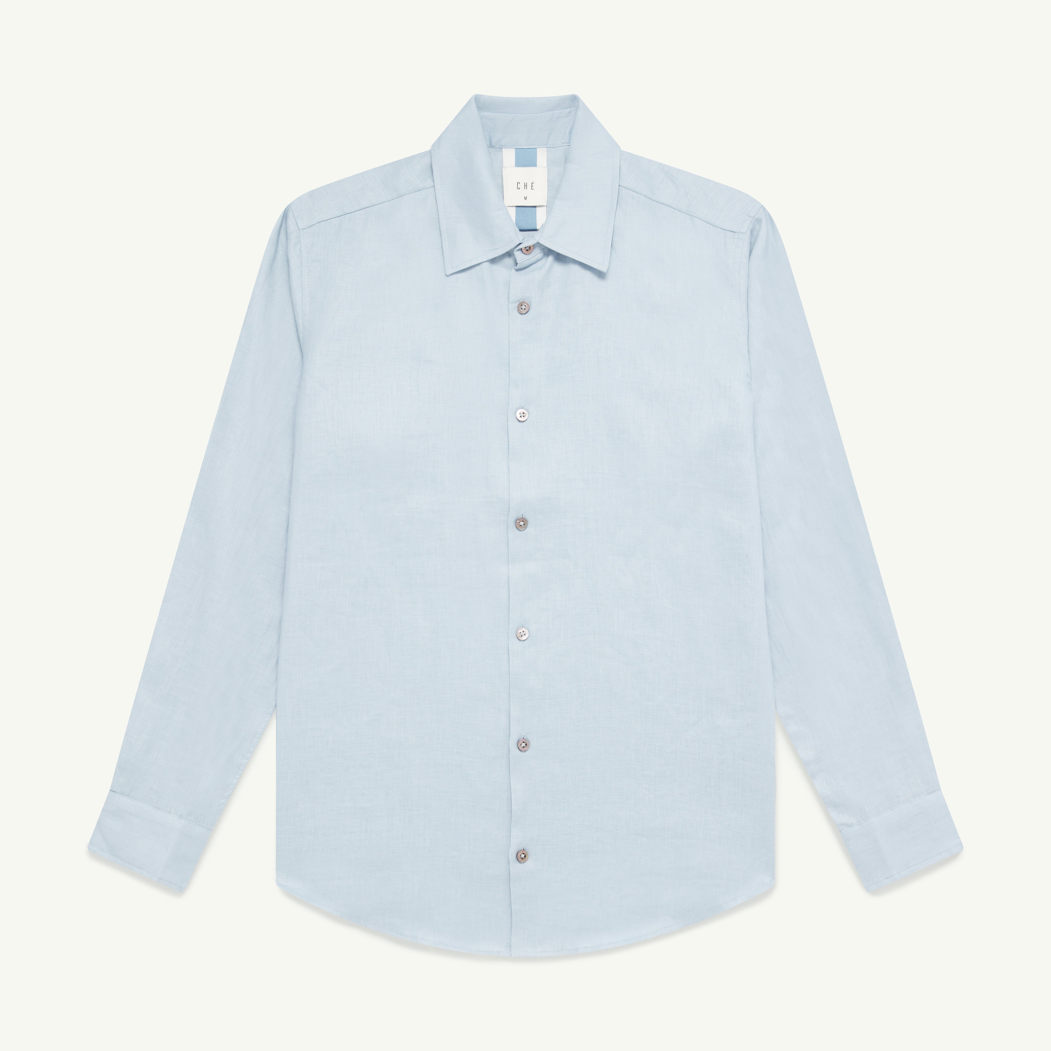 Blue Linen Long Sleeve Shirt Long Sleeve Shirt CHÉ Studios
