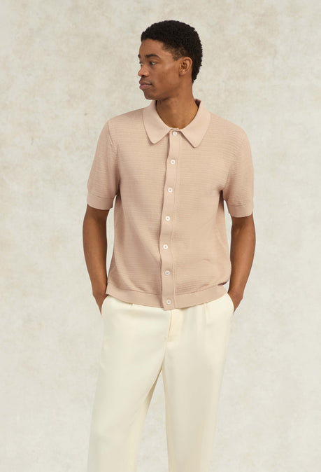 Abilo Button Through Polo - Sand