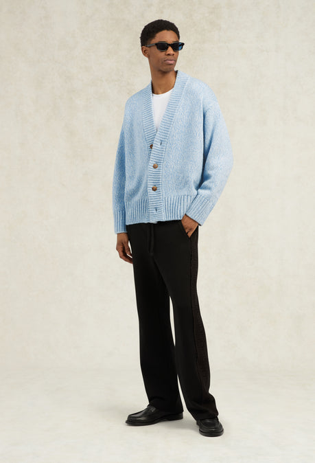 Angelo Heavy Knit Cardigan - Blue