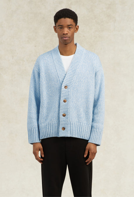 Angelo Heavy Knit Cardigan - Blue