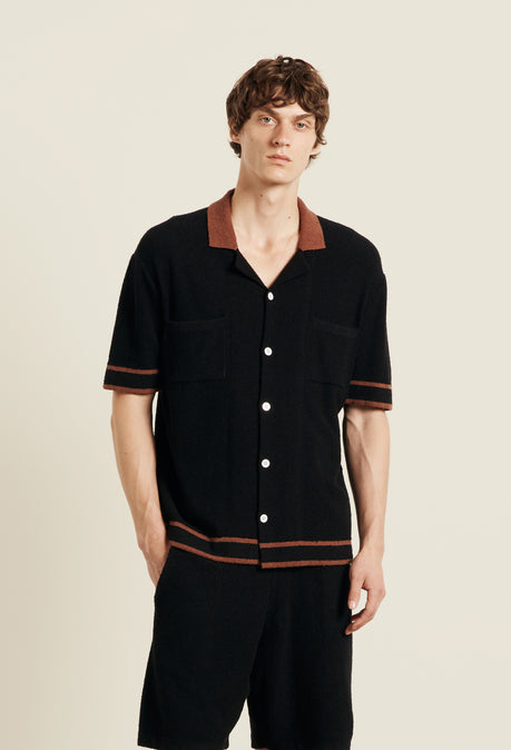 Armando Knitted Shirt - Black