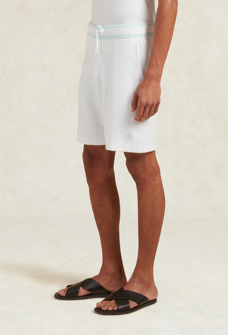 ARMAS COTTON BOUCLE KNIT SHORT - WHITE