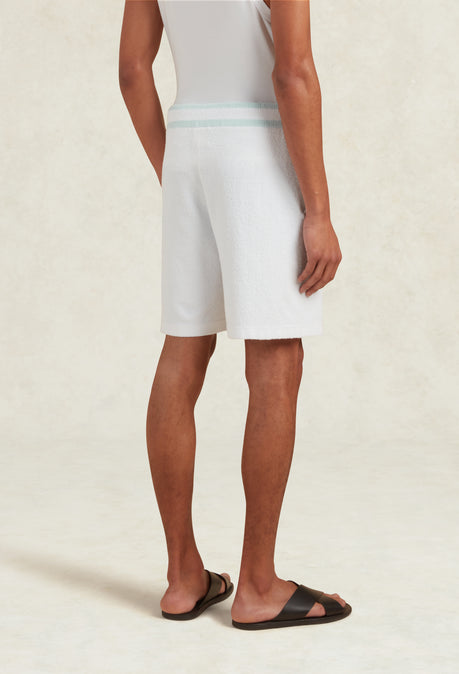 ARMAS COTTON BOUCLE KNIT SHORT - WHITE