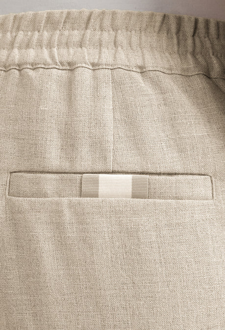 AVILA DRAWSTRING LINEN TROUSER - OAT