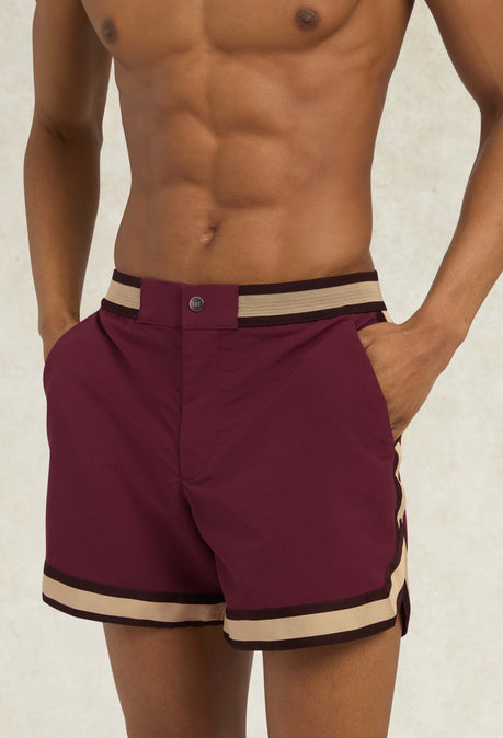 Recycled Nylon Baller Swimshort - Red