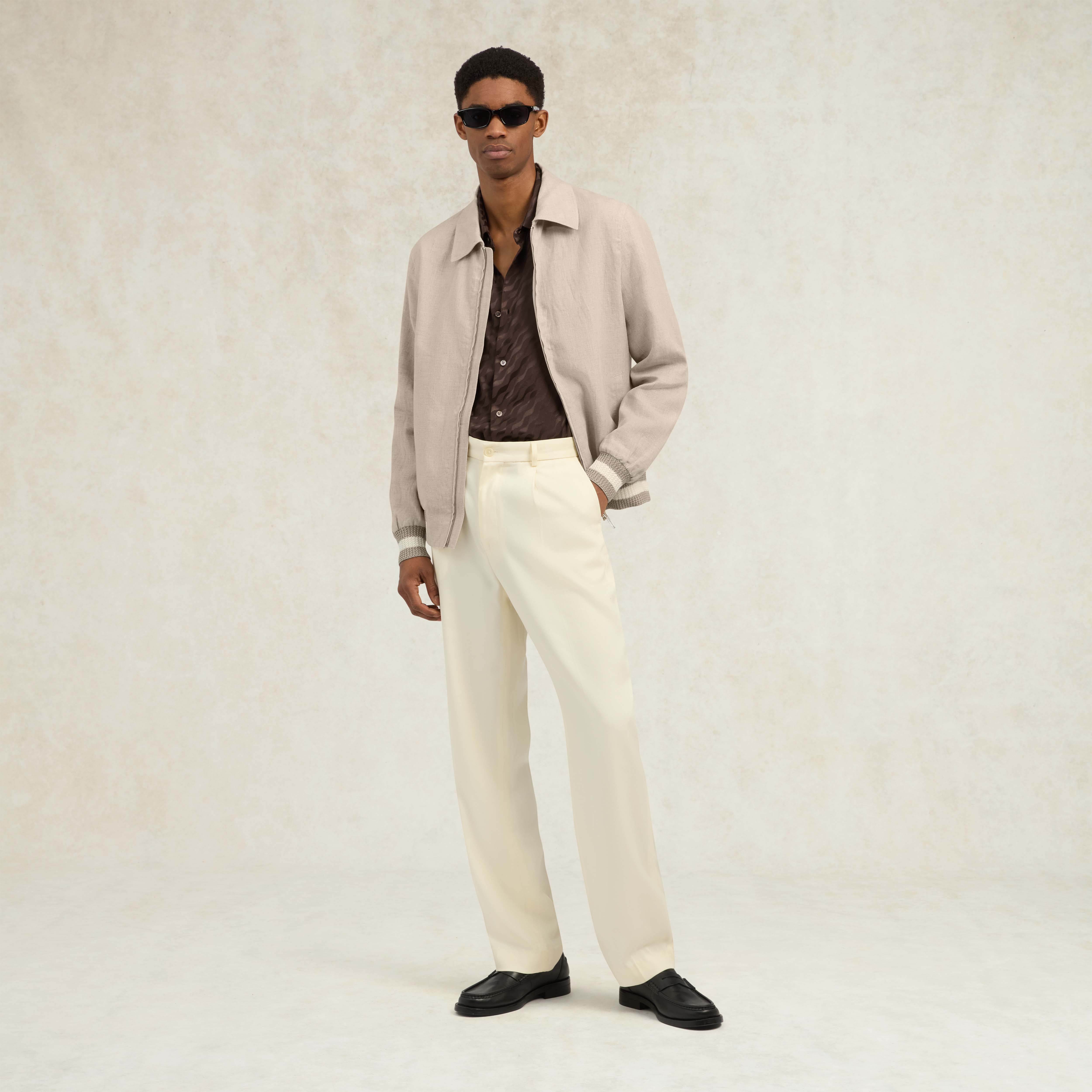 Men's Benito Linen Jacket - Oat | CHÉ Studios
