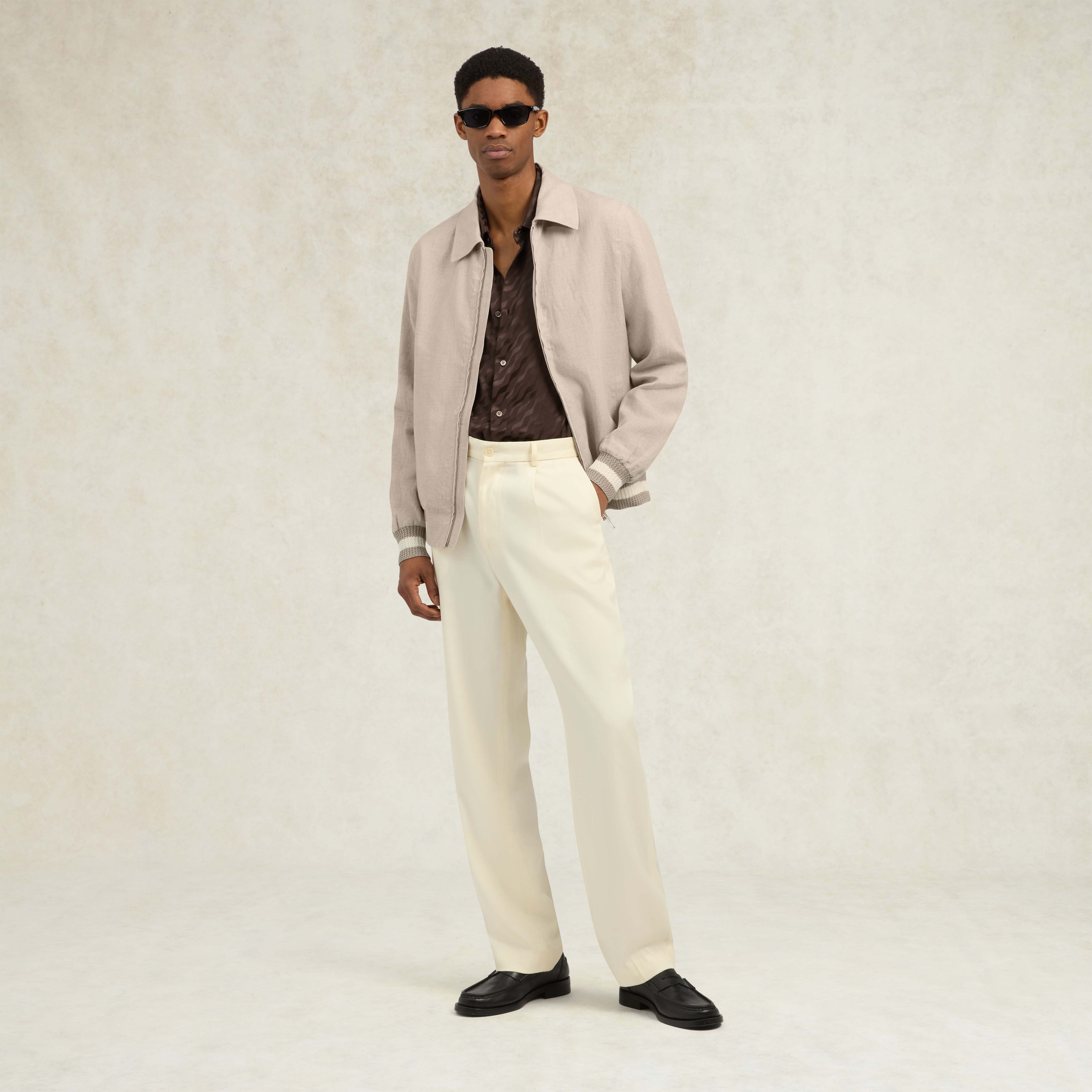 Men's Benito Linen Jacket - Oat | CHÉ Studios