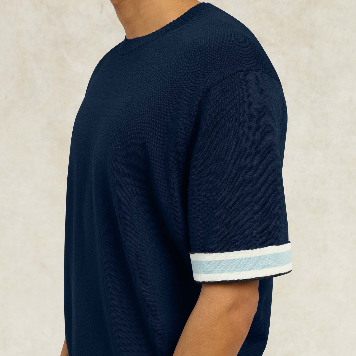 Baller Knitted T-Shirt - Navy
