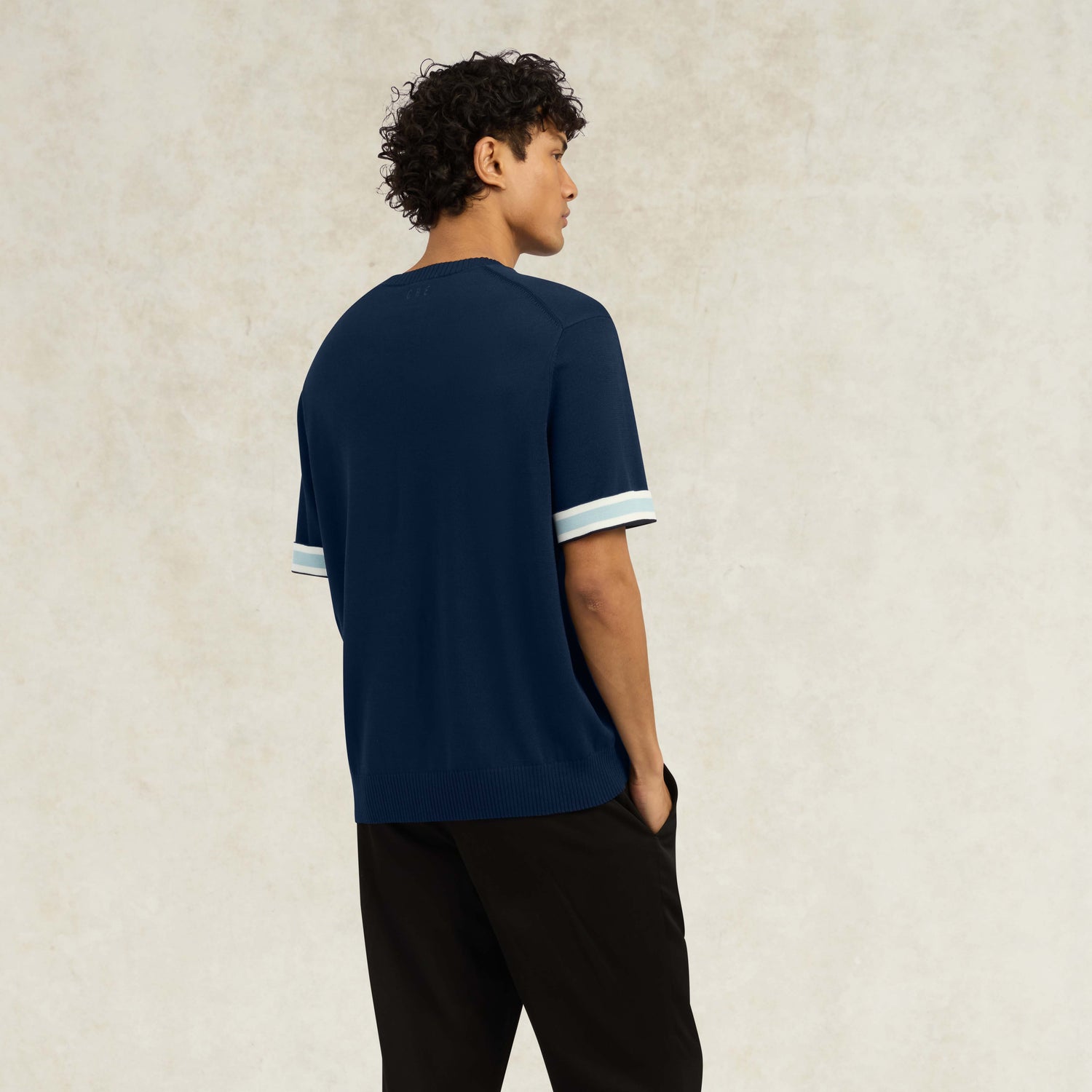 Baller Knitted T-Shirt - Navy