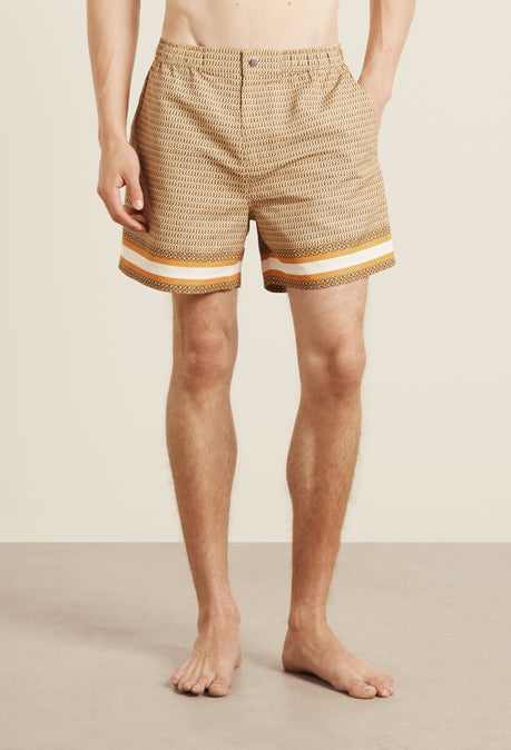 Berkeley Printed Swimshort - Gold