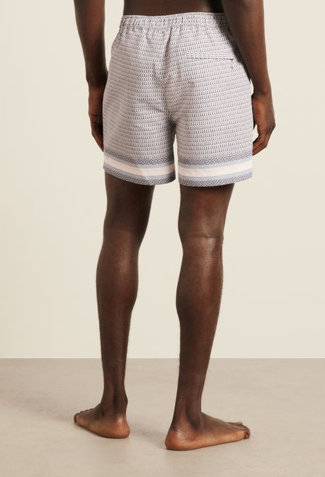 Berkeley Printed Swimshort - Powder Blue