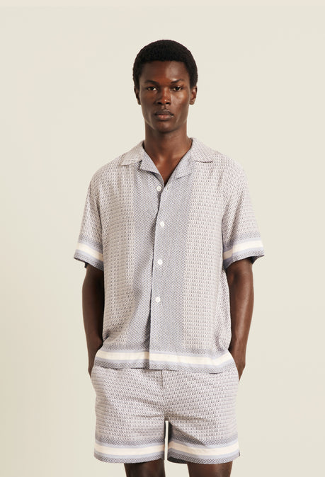 Berkeley Printed Shirt - Powder Blue