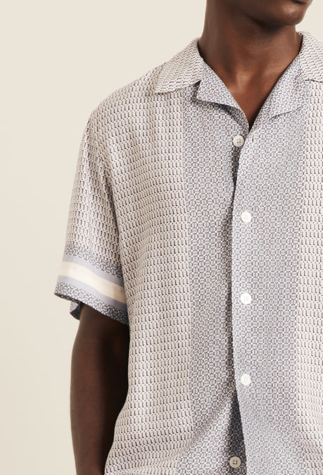 Berkeley Printed Shirt - Powder Blue