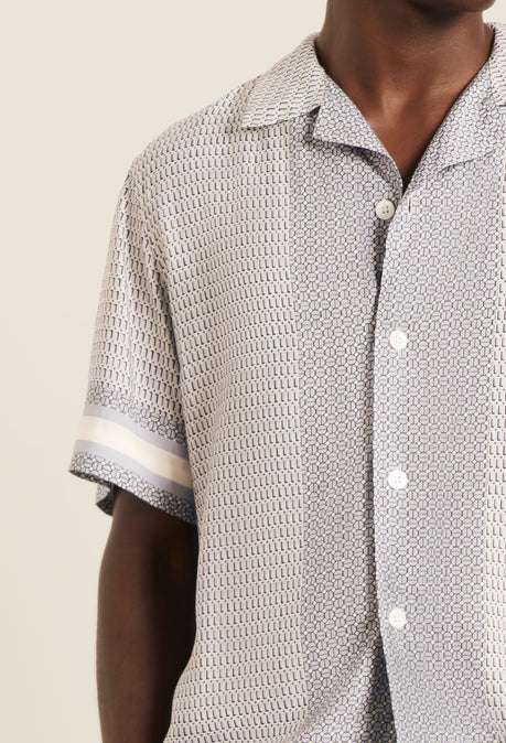 Berkeley Printed Shirt - Powder Blue