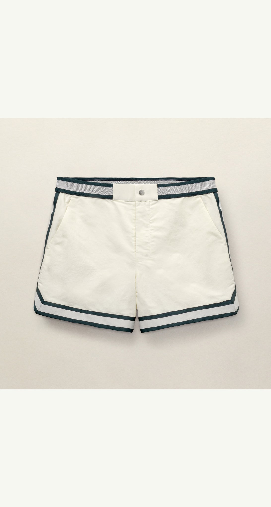 RECYCLED NYLON BALLER SWIMSHORT - IVORY