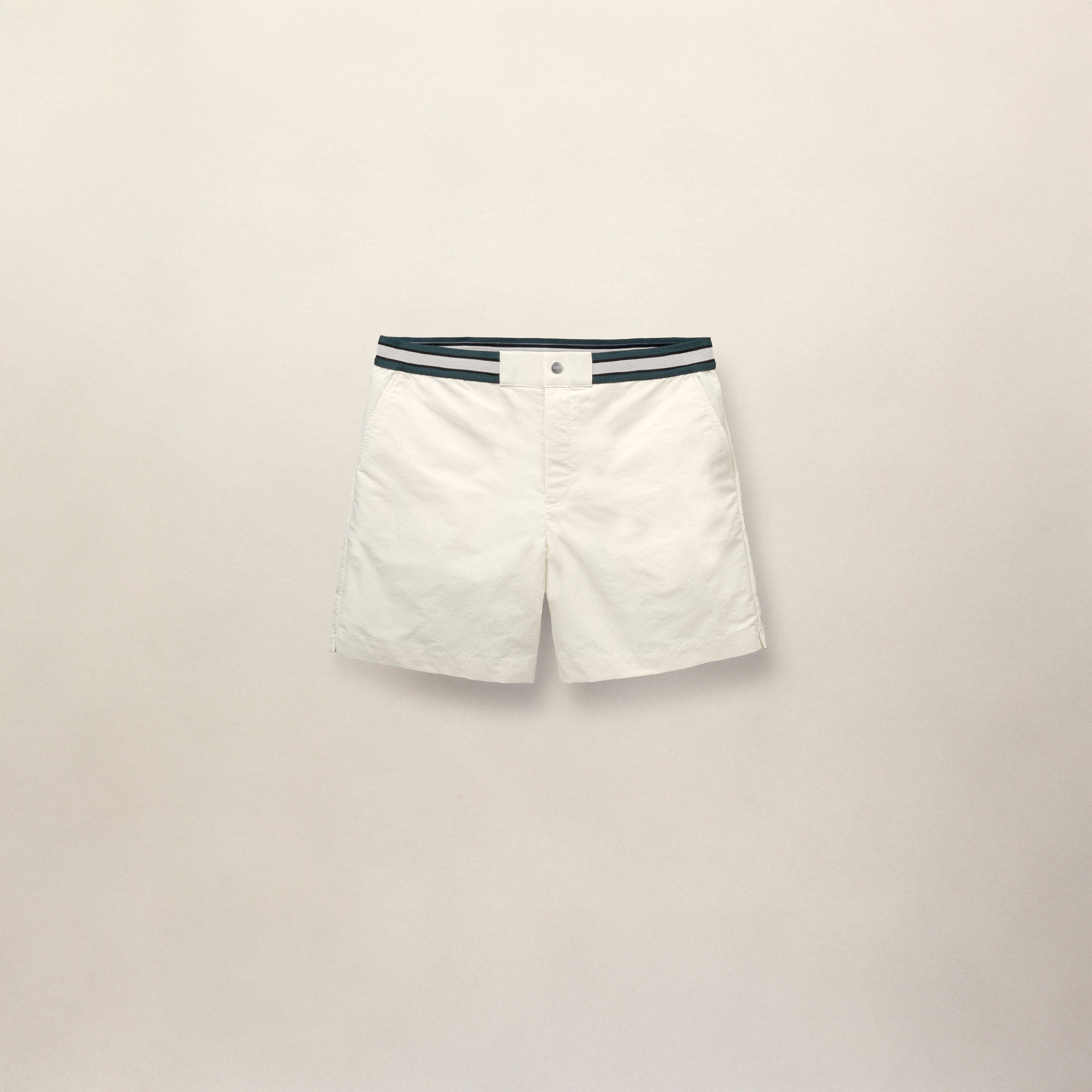 Ivory Sunseeker Recycled Nylon Longer Length Swim Shorts | CHÉ Studios