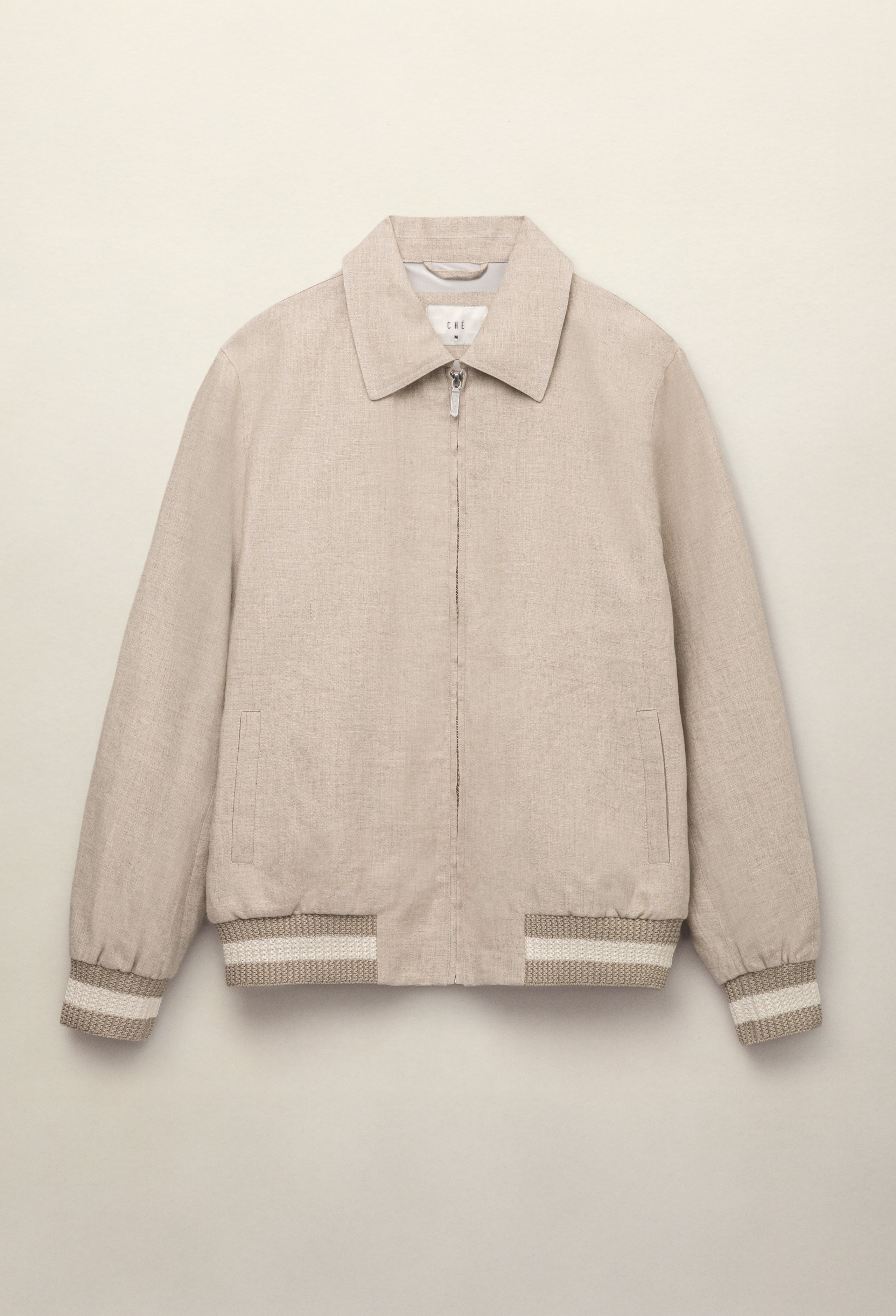 Men's Benito Linen Jacket - Oat | CHÉ Studios