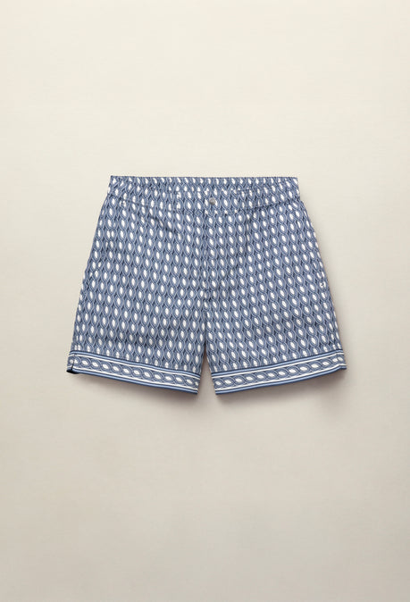 Moneto Print Swimshort - Navy