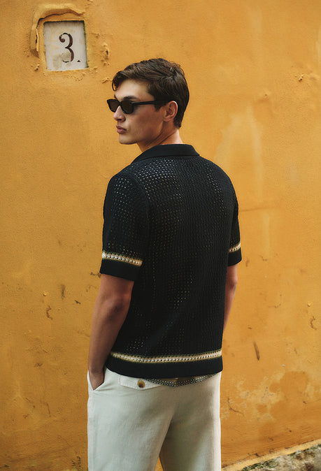 Chemise Benicio au Crochet - Noir