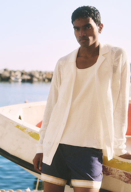 Chemise en crochet Feriando - Ivoire