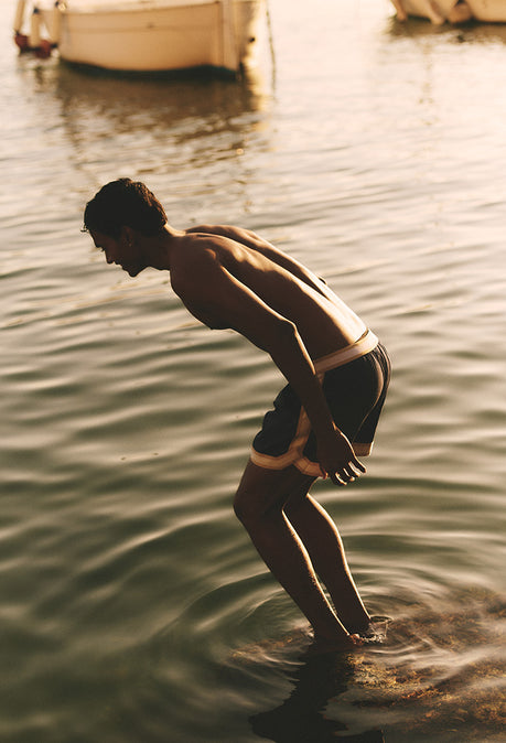 Short de bain Pinstripe Baller - Bleu marine