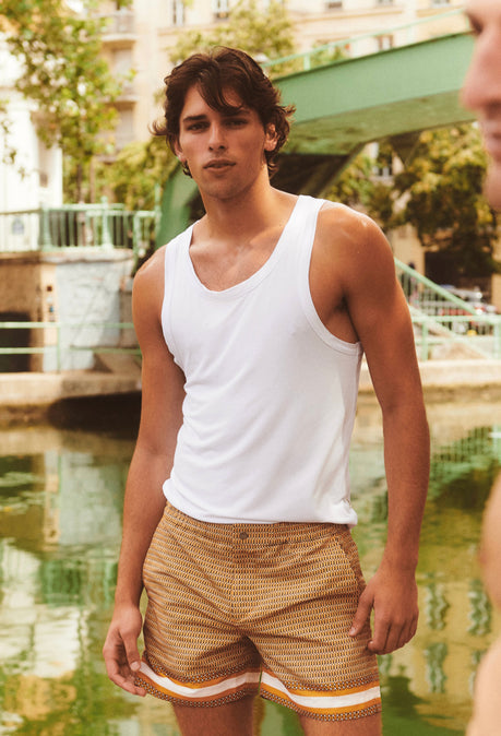 Berkeley Printed Swimshort - Gold