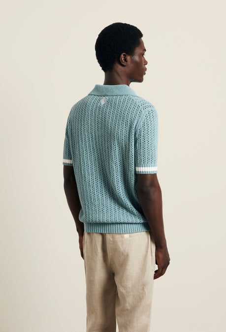 Asta Knitted Polo - Bright Blue