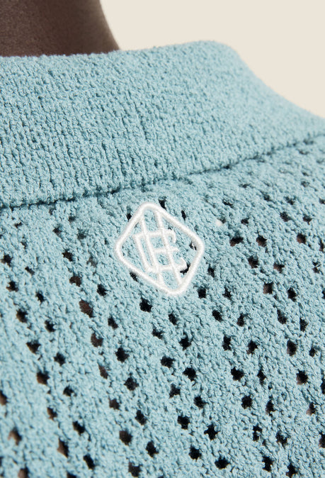 Asta Knitted Polo - Bright Blue