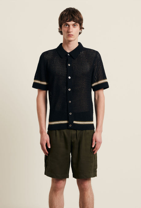 Chemise Benicio au Crochet - Noir
