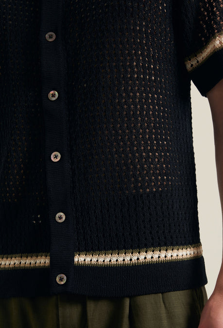 Chemise Benicio au Crochet - Noir