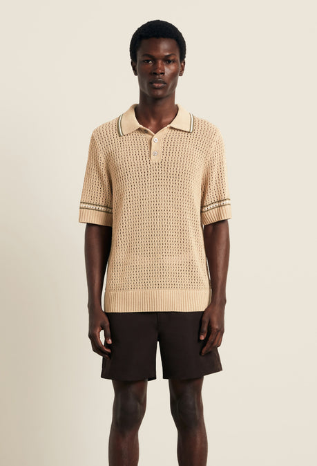 Polo en maille Bennett - Beige