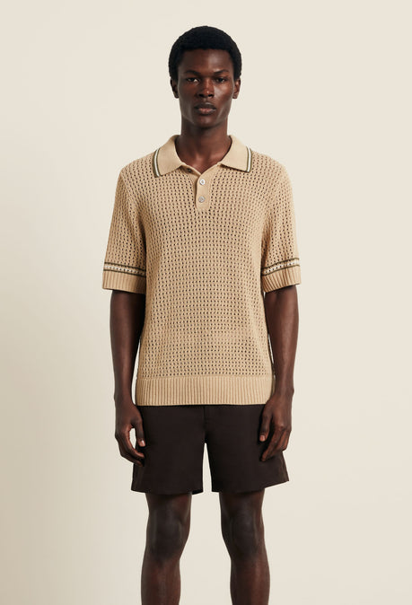 Polo en maille Bennett - Beige