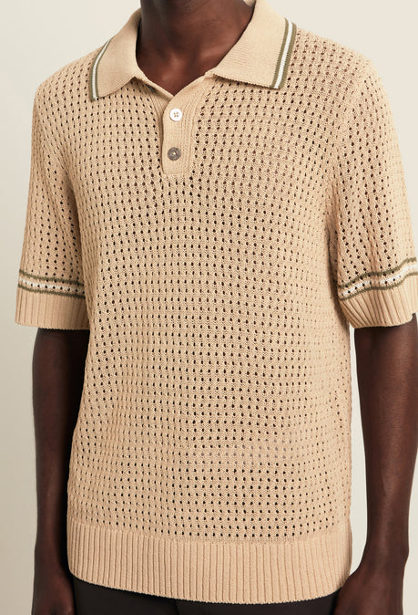 Polo en maille Bennett - Beige