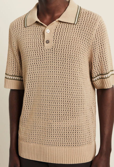 Polo en maille Bennett - Beige