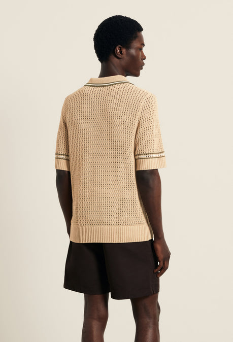 Polo en maille Bennett - Beige