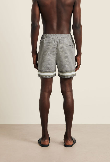 Berkeley Print Swimshort - Dark Olive