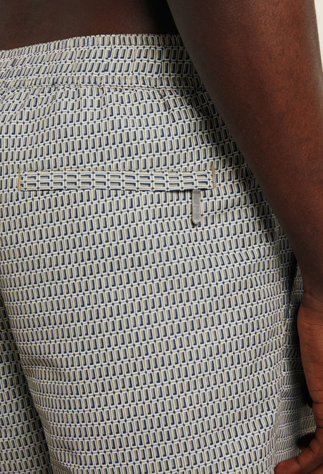 Berkeley Print Swimshort - Dark Olive