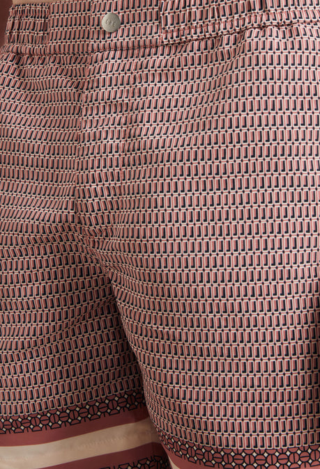 Berkeley Print Swimshort - Rose