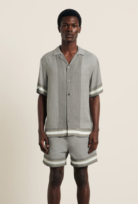Berkeley Printed Shirt - Dark Olive