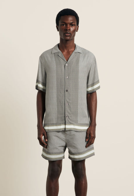 Berkeley Printed Shirt - Dark Olive
