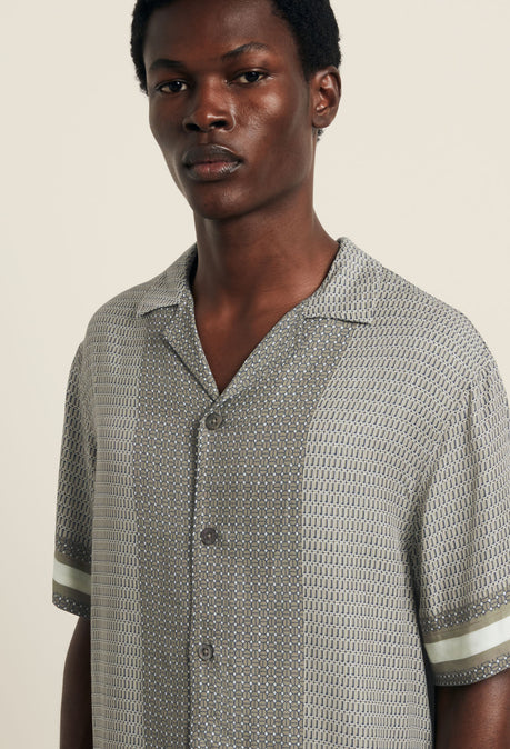 Berkeley Printed Shirt - Dark Olive