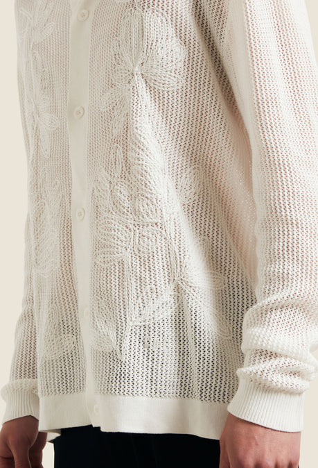 Chemise en crochet Feriando - Ivoire