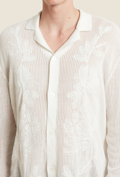 Chemise en crochet Feriando - Ivoire