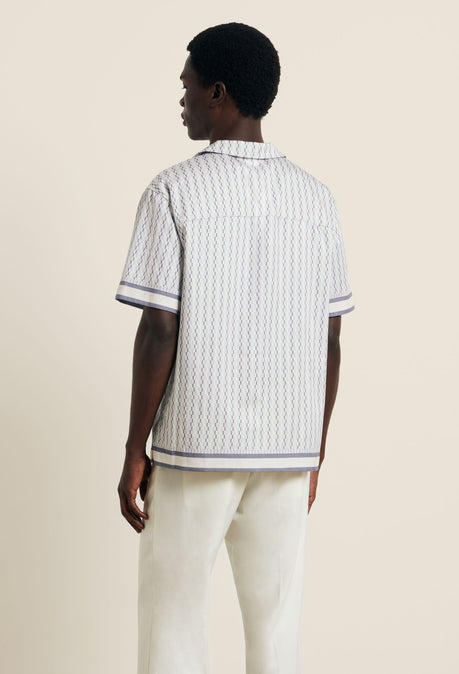 Galliano Border Shirt - Powder Blue