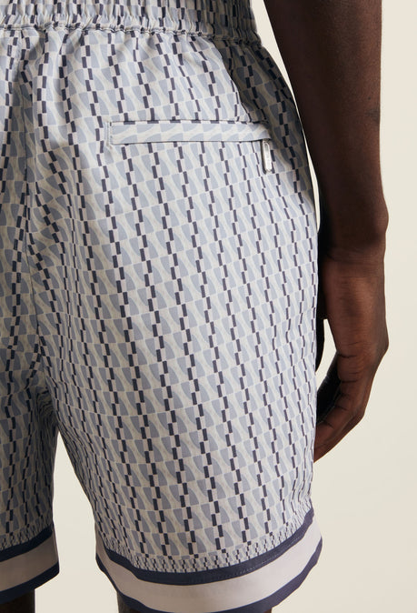 Galliano Border Swimshort - Powder Blue