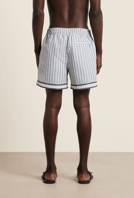 Galliano Border Swimshort - Powder Blue