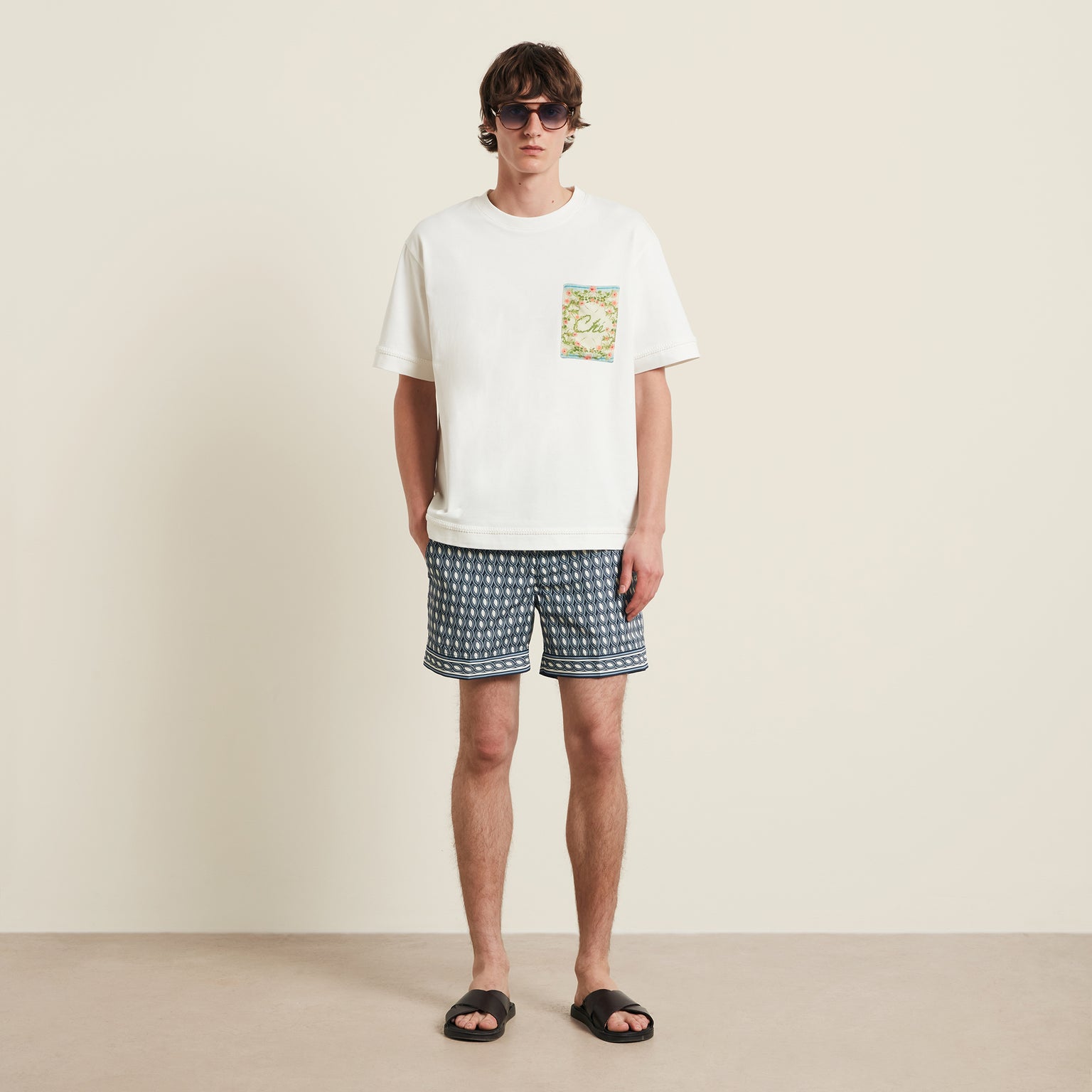 Men's Moneto Print Swimshort - Navy | CHÉ Studios
