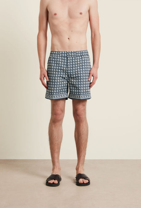 Short de bain imprimé Moneto - Marine